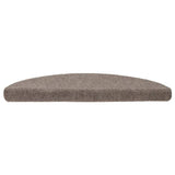 Vidaxl trapmatten zelfklevend 20 stuks 56x17x3 cm beige halfrond
