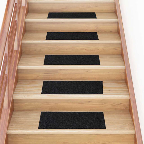 Vidaxl trapmatten zelfklevend 30 stuks 60x25 cm zwart rechthoekig