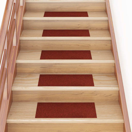 Vidaxl trapmatten zelfklevend 30 stuks 60x25 cm bordeaux rood rechthoekig