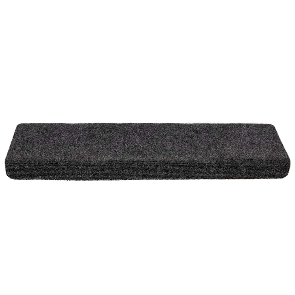 Vidaxl trapmatten zelfklevend 20 stuks 65x21x4 cm grijs rechthoekige rand