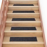 Vidaxl trapmatten zelfklevend 30 stuks 76x20 cm grijs rechthoekig