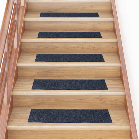Vidaxl trapmatten zelfklevend 30 stuks 76x20 cm grijs blauw rechthoekig