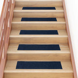 Vidaxl trapmatten zelfklevend 30 stuks 76x20 cm rechthoekig marineblauw