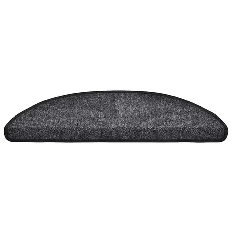 Vidaxl trapmatten 30 st 56x17x3 cm antraciet halfrond