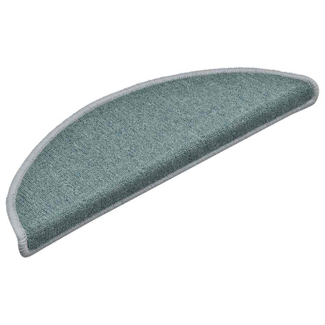 Vidaxl trapmatten 30 st 56x17x3 cm zeeblauw halfrond
