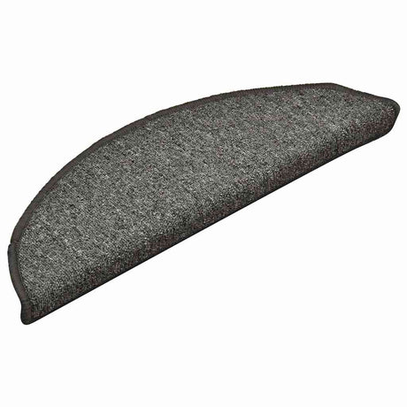 Vidaxl trapmatten 30 st 56x17x3 cm donkergrijs halfrond