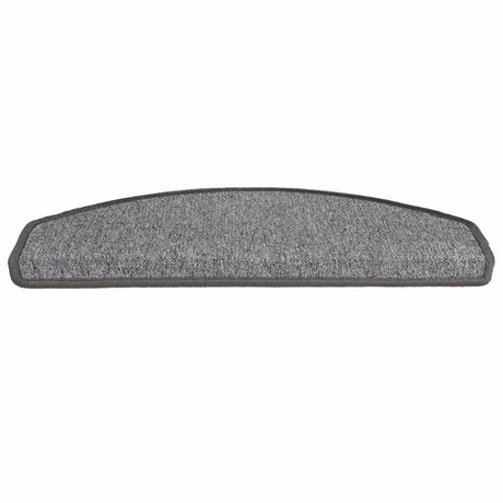 Vidaxl trapmatten 30 st 65x24x4 cm donkergrijs halfrond groot