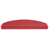 Vidaxl trapmatten 30 st 65x24x4 cm röd halfrond groot