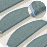 Vidaxl trapmatten 30 st 65x24x4 cm zeeblauw halfrond groot