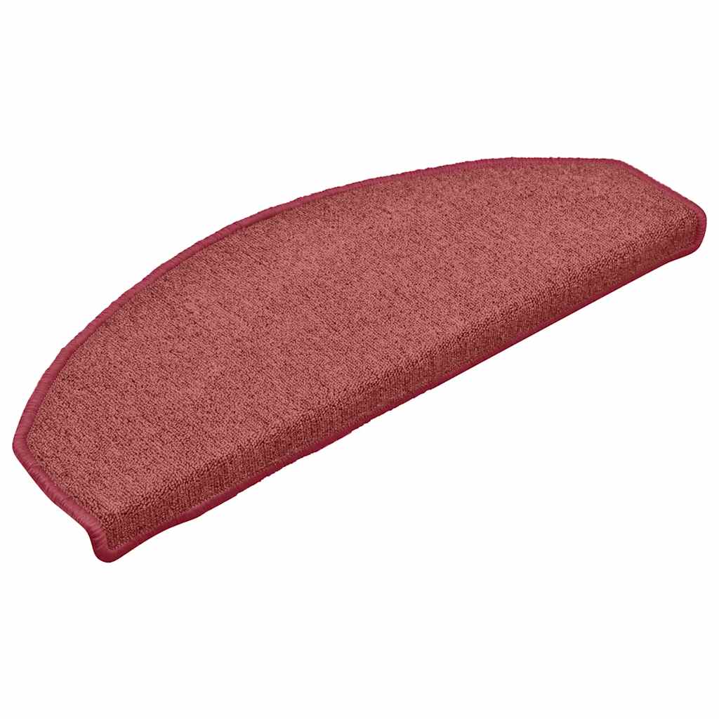 Vidaxl trapmatten 30 st 65x24x4 cm bordeaux halfrond groot