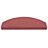 Vidaxl trapmatten 30 st 65x24x4 cm bordeaux halfrond groot