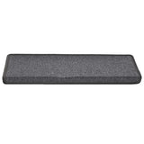 Vidaxl trapmatten 30 st 65x21x4 cm donkergrijs rechthoekige rand