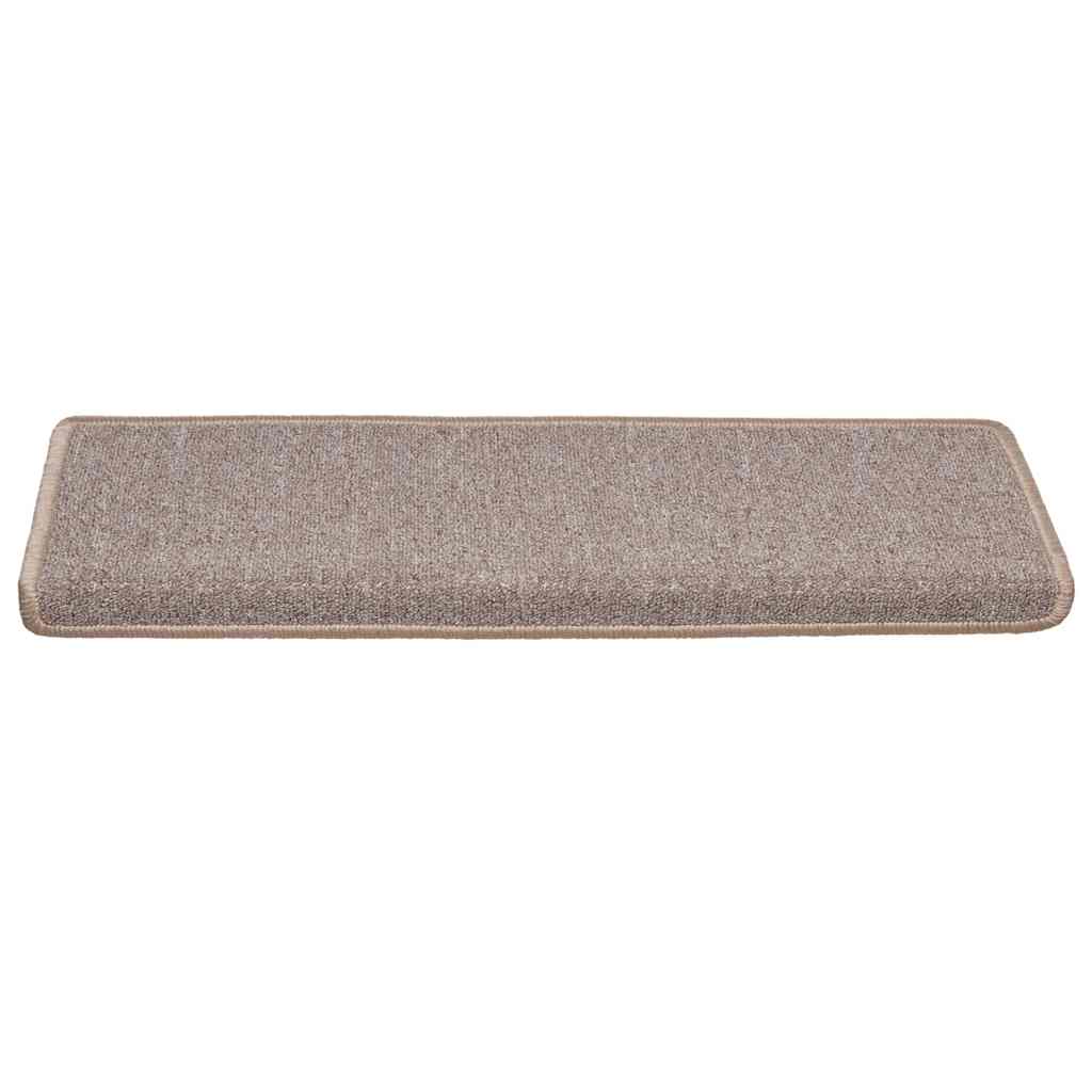 Vidaxl trapmatten 30 st 65x21x4 cm lichtbruin met rechthoekige rand
