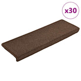 Vidaxl trapmatten 30 st 65x21x4 cm koffiebruin rechthoekige rand