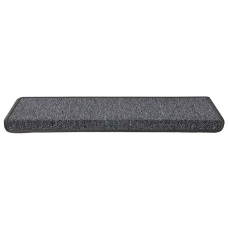 Vidaxl trapmatten 30 st 65x21x4 cm donkergrijs rechthoekige rand
