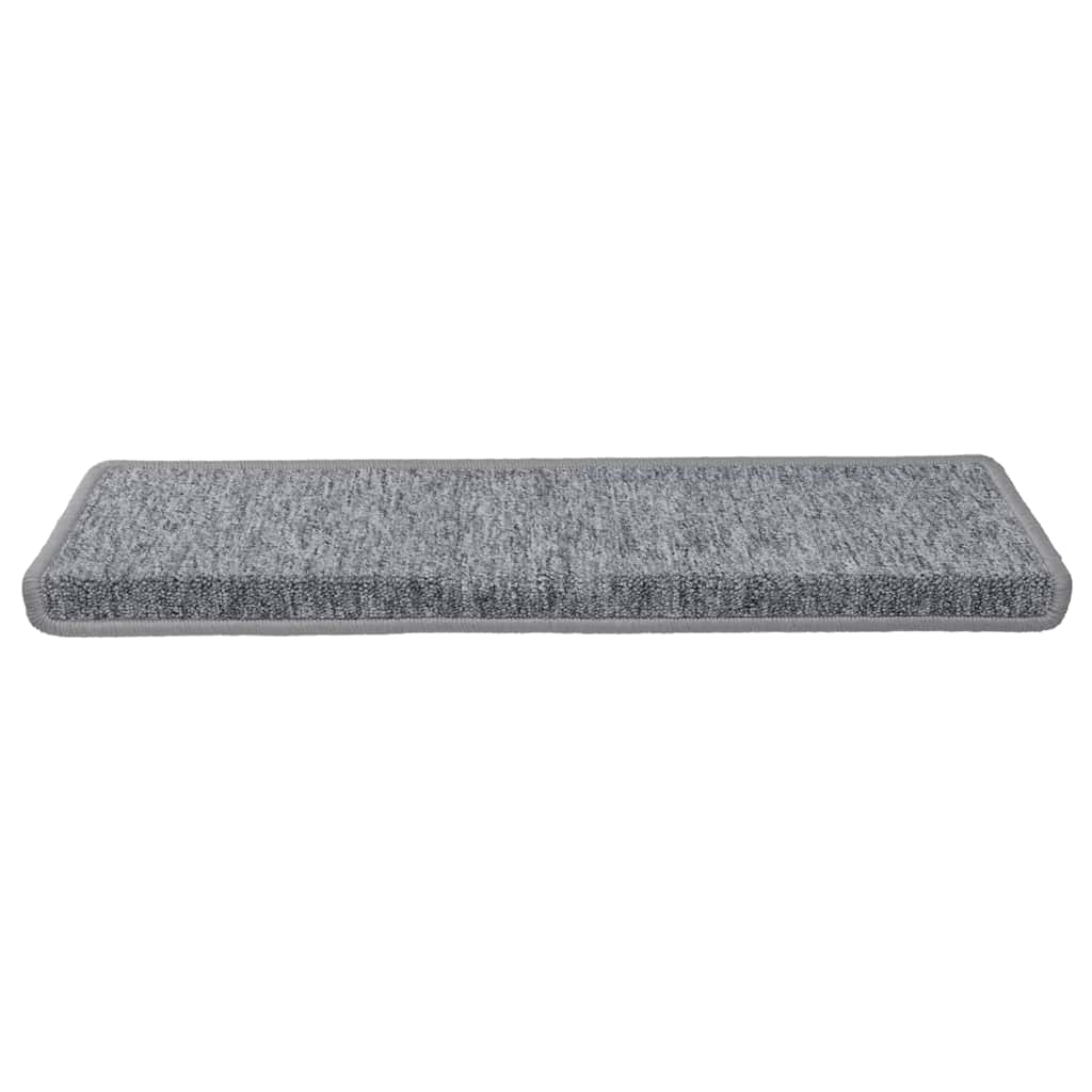 Vidaxl trapmatten 30 st 65x21x4 cm lichtgrijs met rechthoekige rand