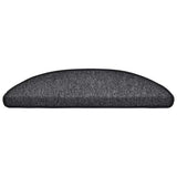 Vidaxl trapmatten 20 st 56x17x3 cm antraciet halfrond