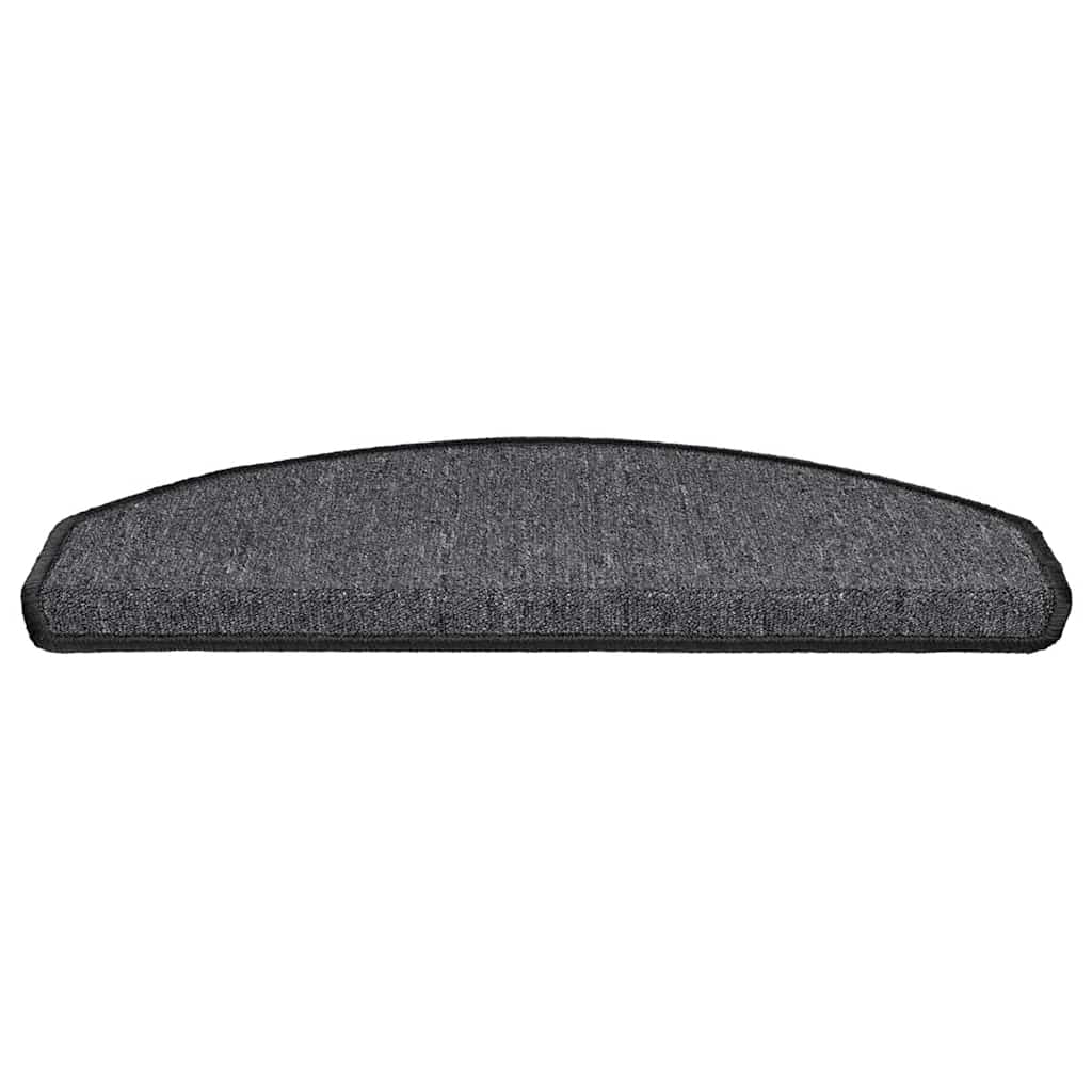Vidaxl trapmatten 20 st 65x24x4 cm antraciet halfrond groot