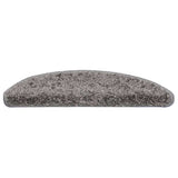 Vidaxl trapmatten 30 st 56x17x3 cm grijs halfrond