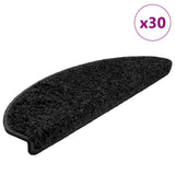 Vidaxl trapmatten 30 st 65x21x4 cm zwart halfrond groot