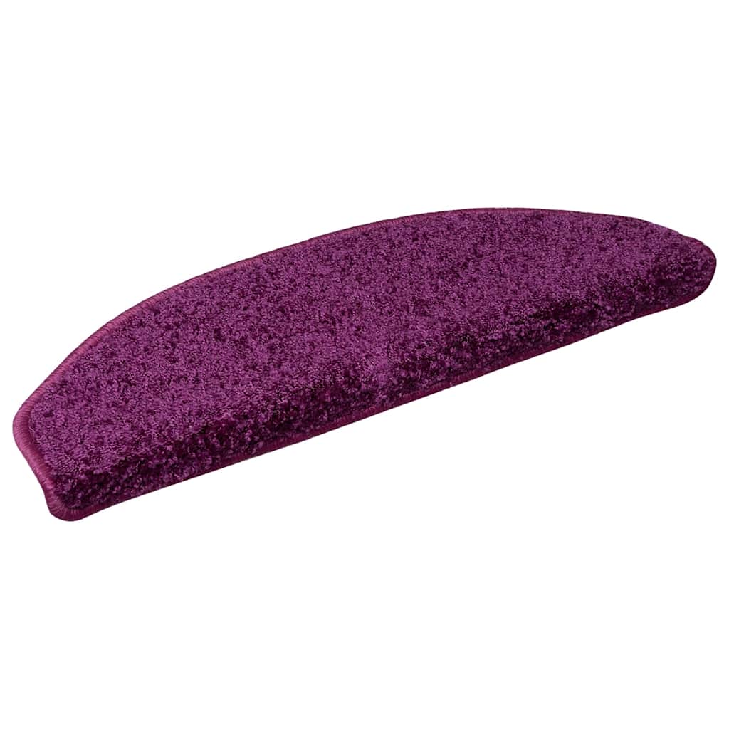 Vidaxl trapmatten 30 st 65x21x4 cm violet halfrond groot