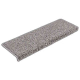 Vidaxl trapmatten 30 st 65x21x4 cm grijs rechthoekige rand
