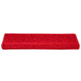 Vidaxl trapmatten 30 st 65x21x4 cm rood rechthoekige rand