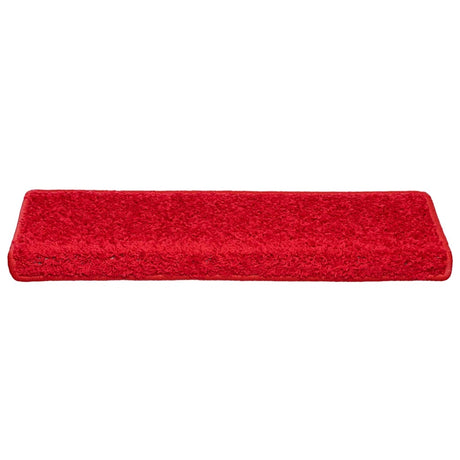 Vidaxl trapmatten 30 st 65x21x4 cm rood rechthoekige rand