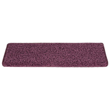 Vidaxl trapmatten 30 st 65x21x4 cm donkerpaars rechthoekige rand