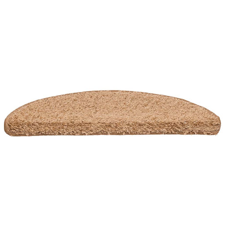 Vidaxl trapmatten 20 st 56x17x3 cm beige halfrond