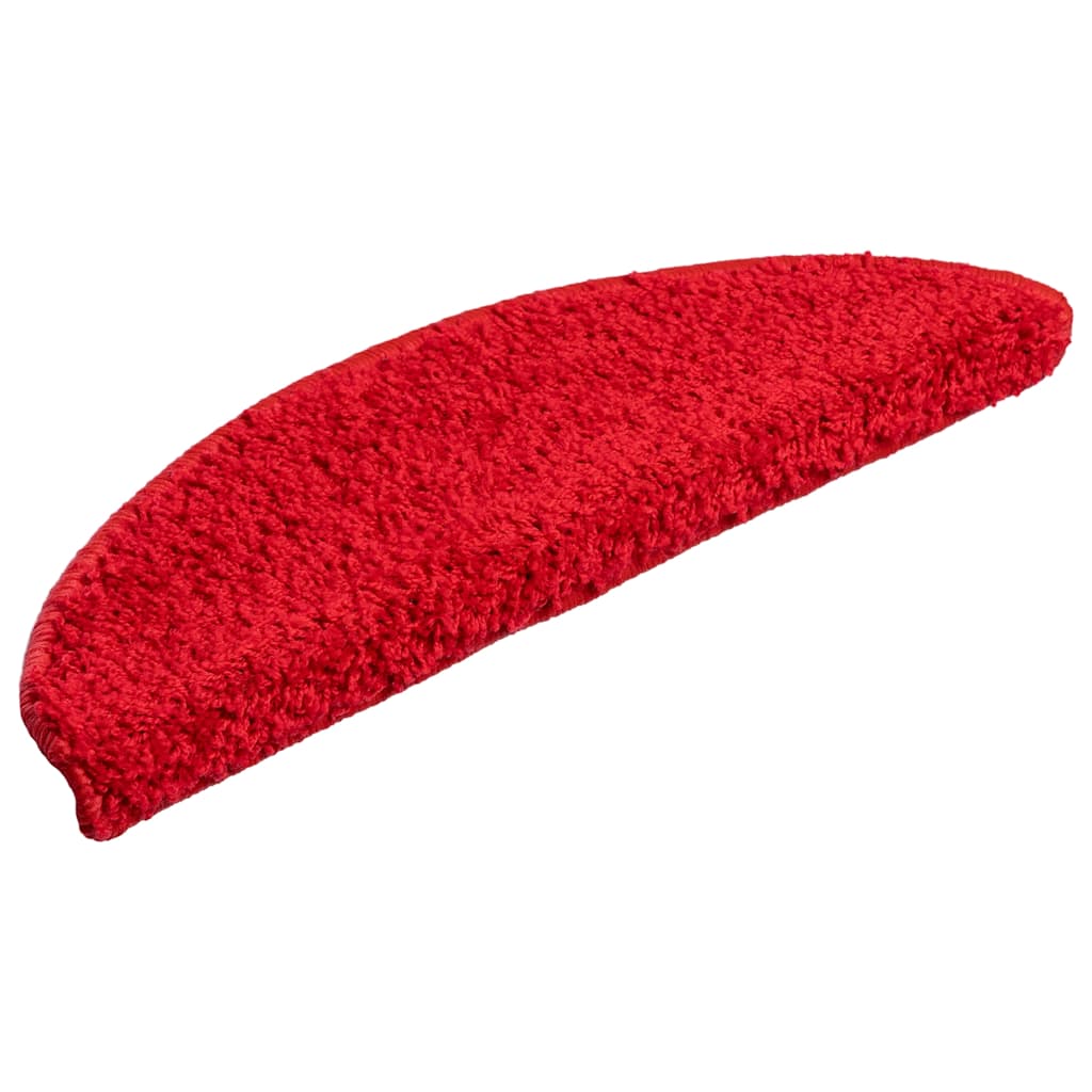 Vidaxl trapmatten 20 st 56x17x3 cm rood halfrond