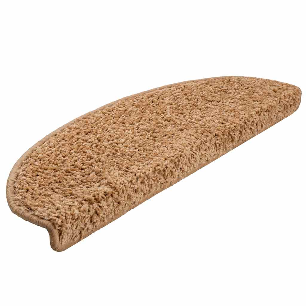 Vidaxl trapmatten 20 st 65x21x4 cm beige halfrond groot