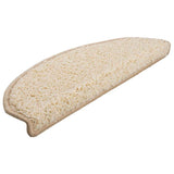 Vidaxl trapmatten 20 st 65x21x4 cm crème halfrond groot