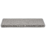 Vidaxl trapmatten 20 stuks 65x21x4 cm grijs rechthoekige rand