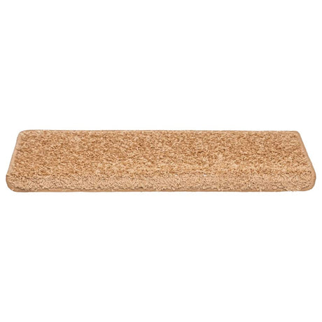 Vidaxl trapmatten 20 st 65x21x4 cm beige rechthoekige rand