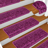 Vidaxl trapmatten 20 st 65x21x4 cm violet rechthoekige rand