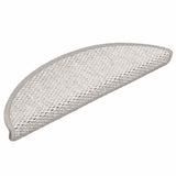 Vidaxl trapmatten zelfklevend sisal-look 30 st 56x17x3 cm platina