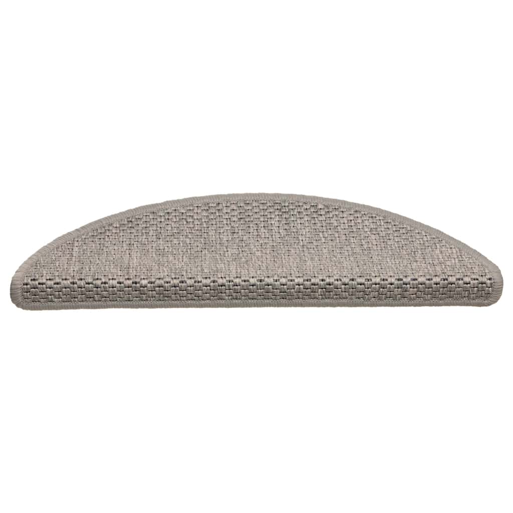 Vidaxl trapmatten zelfklevend 30 st sisal-look 56x17x3cm zilverkleurig