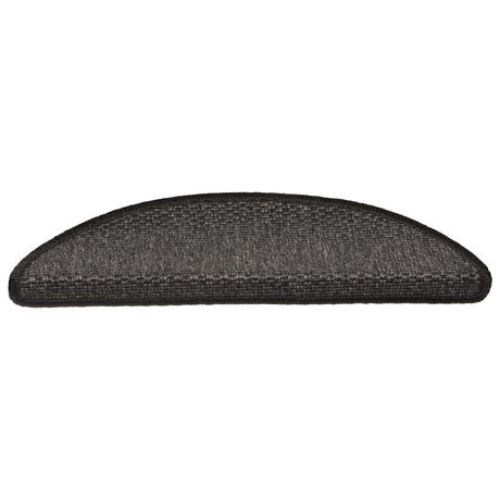 Vidaxl trapmatten zelfklevend sisal-look 30 st 56x17x3 cm antraciet