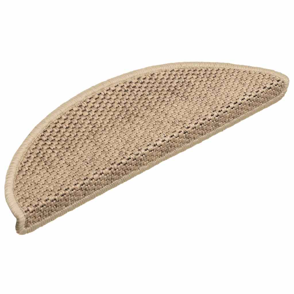 Vidaxl trapmatten zelfklevend sisal-look 30 st 56x17x3 cm zand