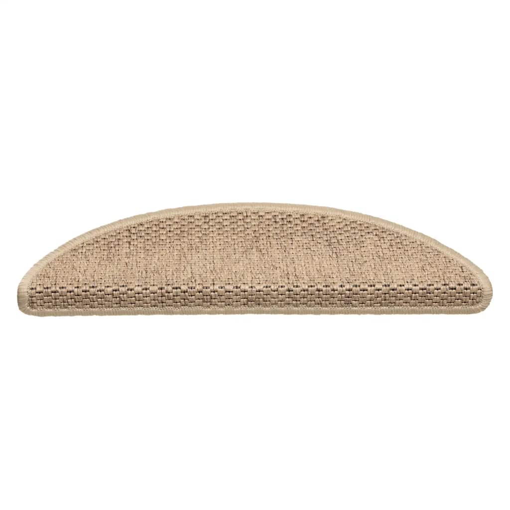 Vidaxl trapmatten zelfklevend sisal-look 30 st 56x17x3 cm zand
