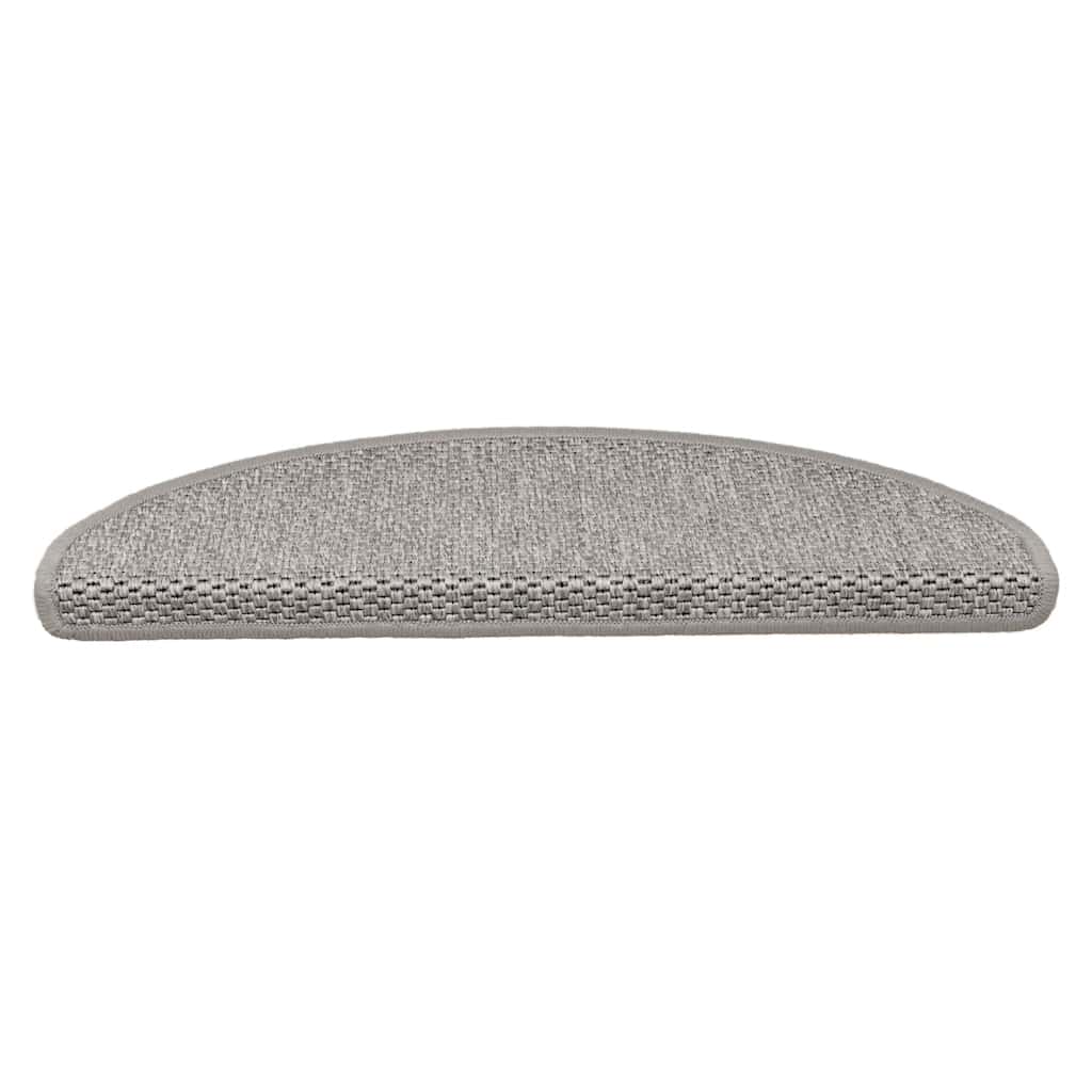 Vidaxl trapmatten zelfklevend sisal-look 30 st 65x21x4cm zilverkleurig