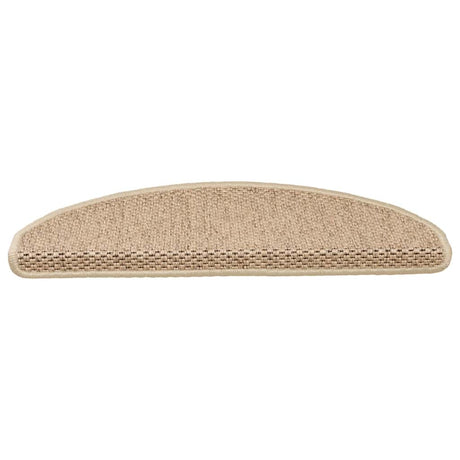 Vidaxl trapmatten zelfklevend sisal-look 30 st 65x21x4 cm zand