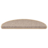 Vidaxl trapmatten sisal-look zelfklevend 30 st 65x21x4 cm lichtbeige