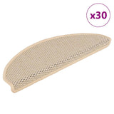 Vidaxl trapmatten zelfklevend sisal-look 30 st 65x21x4 cm berber