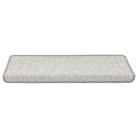 Vidaxl trapmatten zelfklevend sisal-look 30 st 65x21x4 cm platina