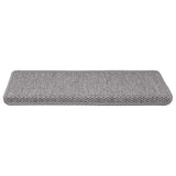 Vidaxl trapmatten zelfklevend sisal-look 30 st 65x21x4cm zilverkleurig