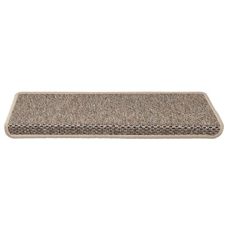 Vidaxl trapmatten zelfklevend 30 st sisal-look 65x21x4 cm donkerbeige