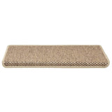 Vidaxl trapmatten zelfklevend 30 st sisal-look 65x21x4 cm zandkleurig