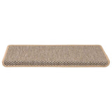 Vidaxl trapmatten zelfklevend 30 st sisal-look 65x21x4 cm lichtbeige